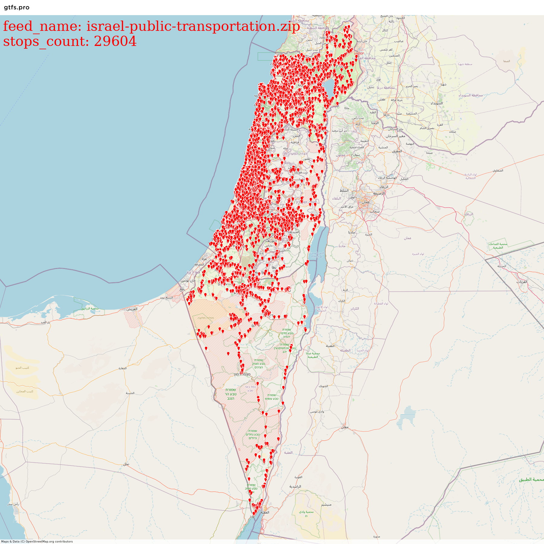 GTFS Transit Data for Israel - israel-public-transportation by Ministry ...